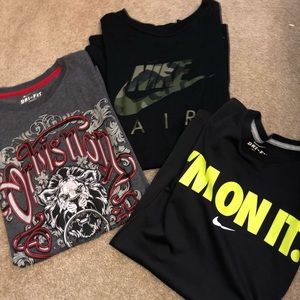 Set of 3 Nike Shirts size M
